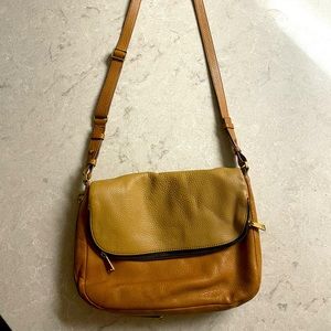Fossil leather crossbody purse.